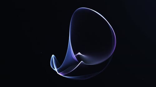 Fluid Abstract Glowing Particle Network Loop Background