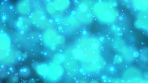 Abstract Dynamic Blue Bokeh Particles Background Loop
