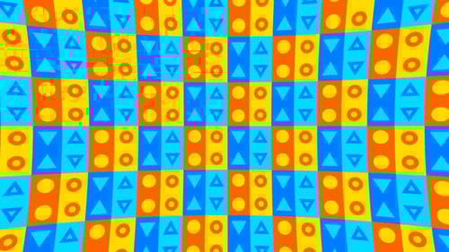 Animated Geometric Shapes Distorted Background