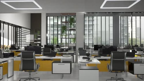 Interior Empty Modern Loft Office Open Space Modern Office