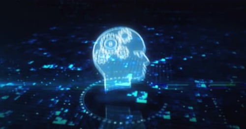 Artificial intelligence technology AI symbol cyber concept