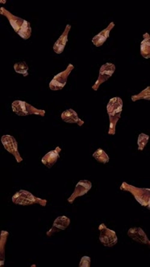 Vertical Floating Grilled Turkey Legs on Alpha