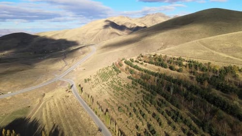 mountains dry landscape