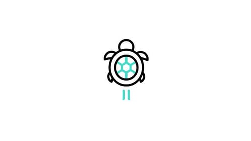 Animiertes Schildkrötensymbol