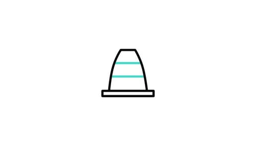 Animiertes Kegelsymbol