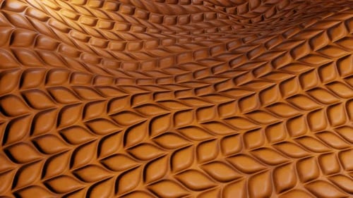 Seamless Flowing Organic Leaf Textured Background Loop