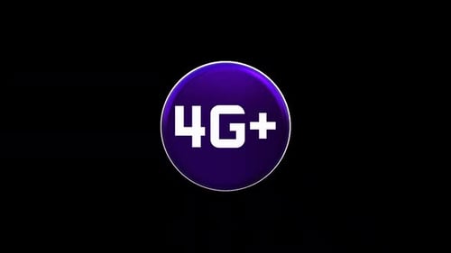 Modern 3D Animated 4G+ Technology Icon
