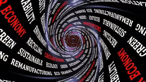 Circular Economy Keywords on the Tunnel Wall, Loop