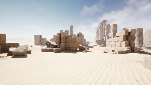 Ruines du temple d'Amon à Soleb