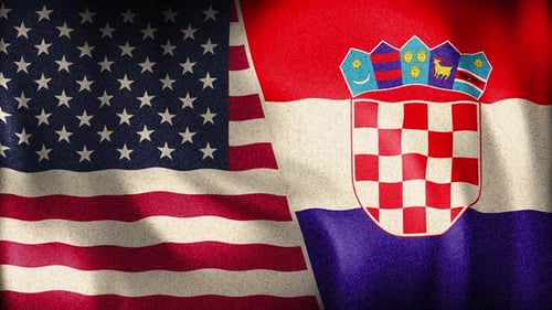 Usa And Croatia Background Loop