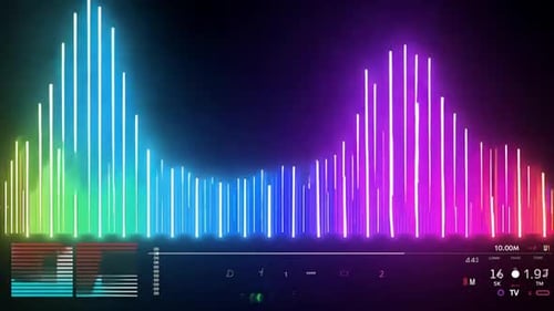 Neon Music Equalizer Spectrum Wave Animation