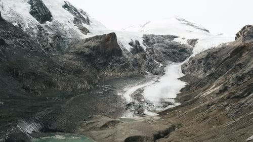 Azure Mountain Lake on Grossglockner Glacier Highest Mountain in Austria