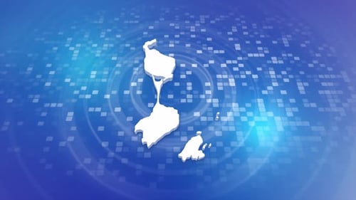 Geometric Digital Map Outline Formation Animation