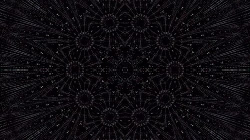 Abstract background moving stripes and flashing with shining light dots. Animation with circles