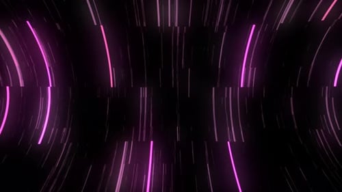Futuristic Neon Light Warp Tunnel Background Loop