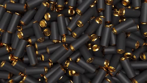 Animated Cans Background Loop in Luxury Black and Gold