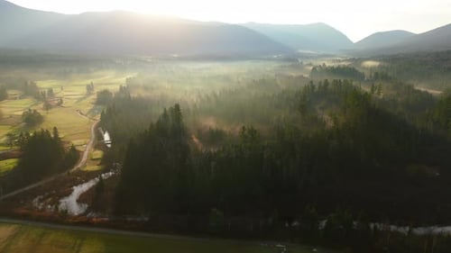 Stunning and Breathtaking Aerial View of Mount Washington During the Beautiful Fall Season
