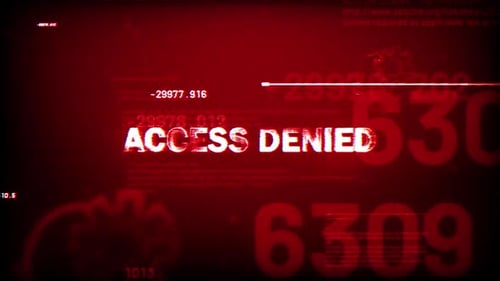 Access Denied On Warning Hack Background Screen