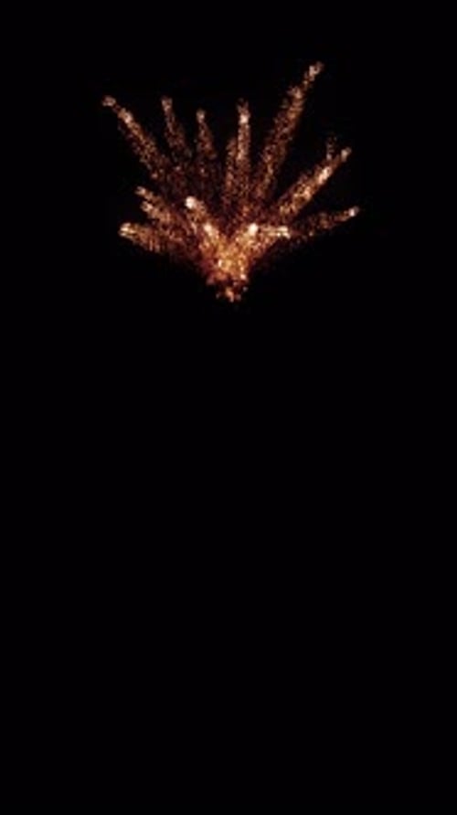 Dynamic Fiery Particle Burst Reveal Animation