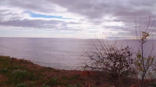 Moody Sky and Sea Time-lapse in Portugal