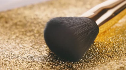 Makeup Brush Shot Closeup