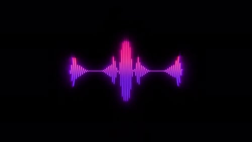 Forma de onda de audio Música abstracta Ondas Oscilación Visualización futurista de ondas sonoras Música sintética