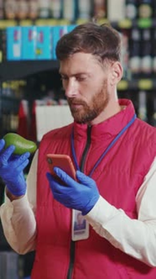 A Retail Employee is Responsible for Expertly Stocking Shelves in a Grocery Store