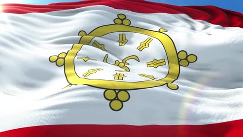 Zoom In Realistic Flag Of Sikkim 4K