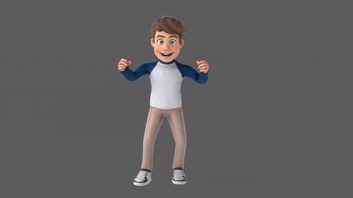 Un jeu de dessin animé en 3D amusant à gagner pour un enfant (alpha incluse)