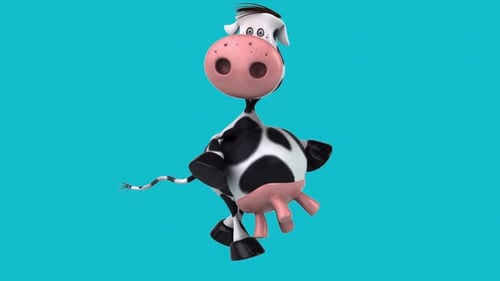 Fun 3D cartoon cow (with alpha channel)