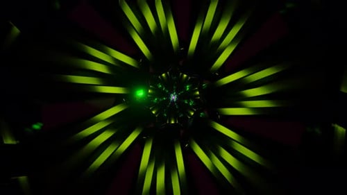 A Mesmerizing Dance of Neon Lights in a Pulsating VJ Loop