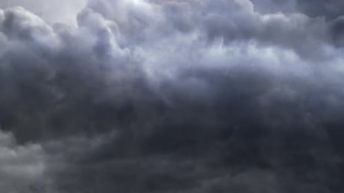 Dramatic Storm Cloudscape with Ominous Dark Clouds