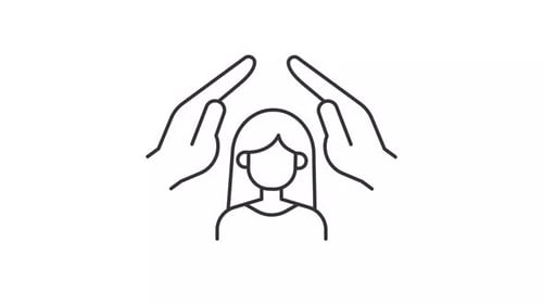 Women safety line animation