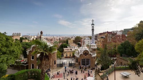 Barcelona Skyline Shot From Parc Guell