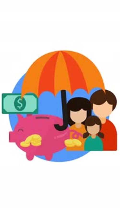 2D Savings Money Infographics On A White Background On Vertical