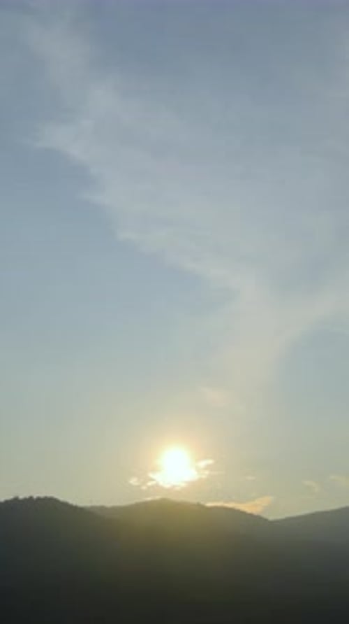 Sunset Behind Mountains Time Lapse