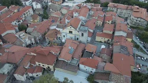 Aerial view of Ospedaletto d'Alpinolo, Avellino, Italy.