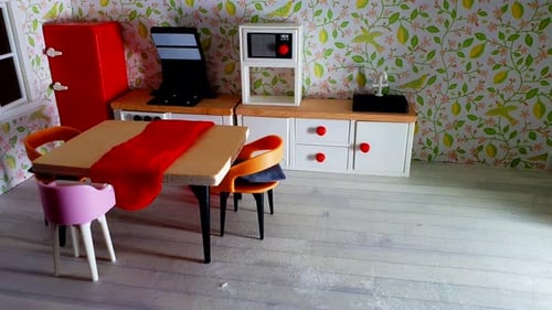 kids doll house miniature kitchen