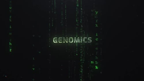 Genomics Words On The Matrix Background