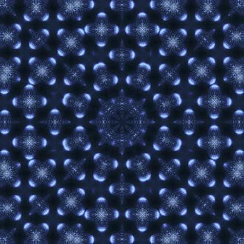 Abstract Blue Geometric Kaleidoscope Pattern Loop