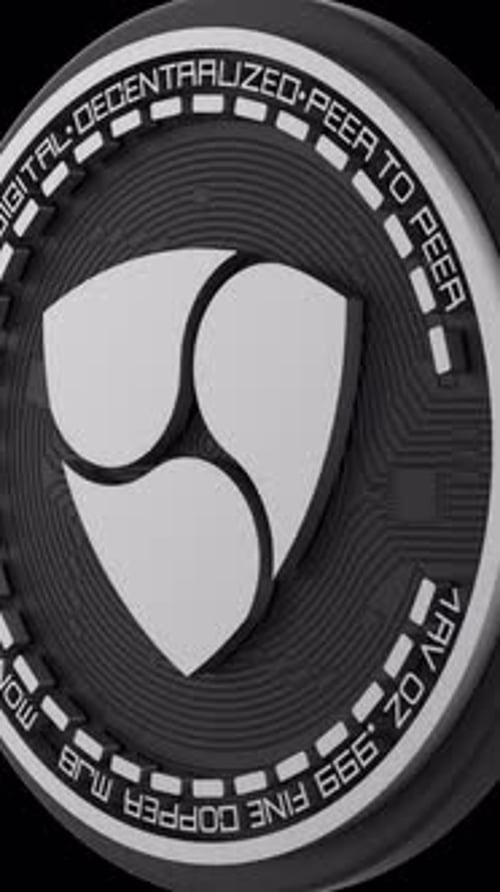 Animated 3D Metallic Crypto Coin Symbol Reveal