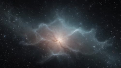 Cosmic Flight Through Shimmering Starfield Nebula Loop