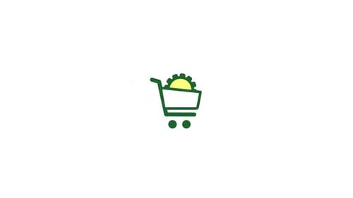 Animation des E-Commerce-Lösungssymbols