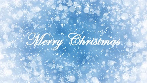 Merry Christmas Texts With Snowfall Loop
