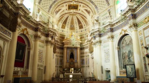 Baroque Church Seen From Inside