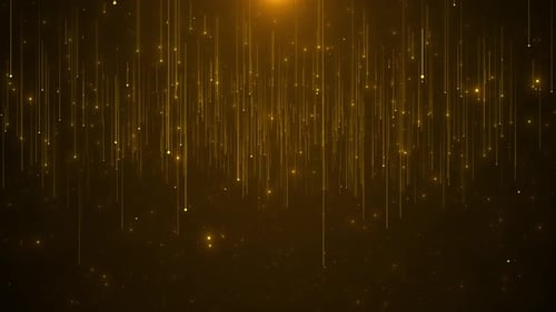 Elegant Golden Particle Streaks Abstract Background