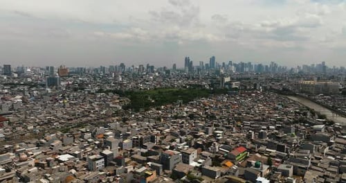 Panorama der Stadt Jakarta, Indonesien