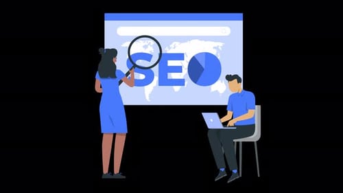 Animated SEO Concept for Digital Marketing