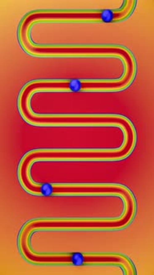 Abstract Spiral Wooden Toy And Colorful Marbles 2