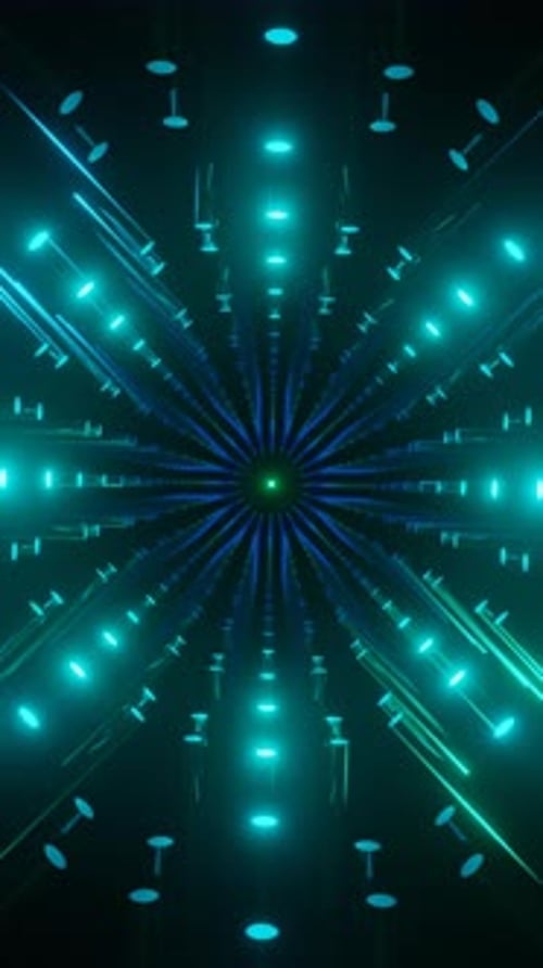 Vertical Video of Rotating Rhythmic Neon Seamless Disco Pattern